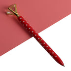 21Color Kawaii Ballpoint Pen Big Gem Metal Ball Pen With Large Diamond