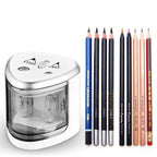New Automatic pencil sharpener Two-hole Electric Switch Pencil Sharpener