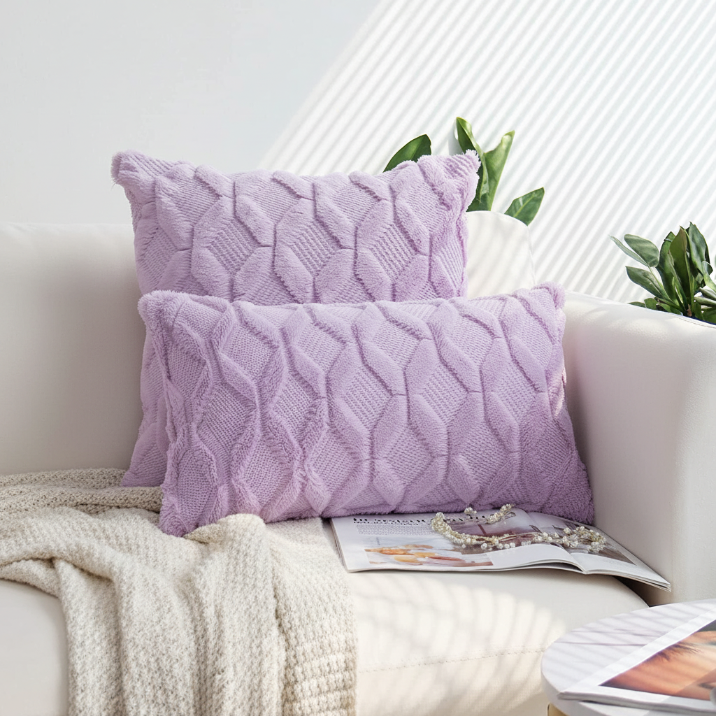 Pack of 2 bundle One 18"x18" with a matching color of one 12"x20" Square and rectangle combo set