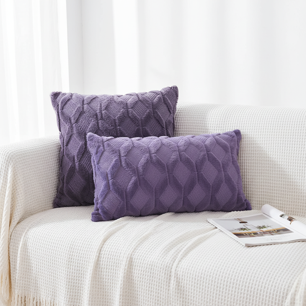 Pack of 2 bundle One 18"x18" with a matching color of one 12"x20" Square and rectangle combo set