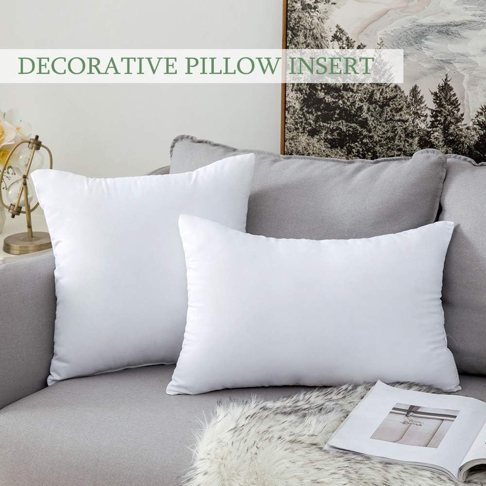 4pcs Throw Pillow Inserts, Square Cushion Inner Soft Fluffy Plump Stuffer Cushion Pillow