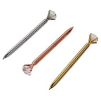 21Color Kawaii Ballpoint Pen Big Gem Metal Ball Pen With Large Diamond