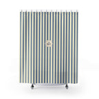 Le Bain Striped French Blue Shower Curtain | Nautical French Bathroom