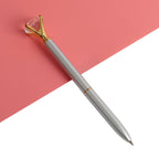 21Color Kawaii Ballpoint Pen Big Gem Metal Ball Pen With Large Diamond
