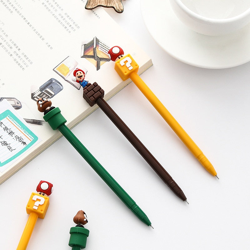 Super Mario Gel Pen Signature Pen Escolar Papelaria School Office Supply