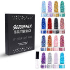 16 pack + 1 glitter glue Chunky Cosmetic Holographic Glitter