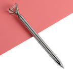 21Color Kawaii Ballpoint Pen Big Gem Metal Ball Pen With Large Diamond