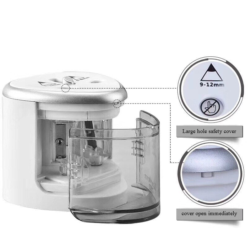 New Automatic pencil sharpener Two-hole Electric Switch Pencil Sharpener
