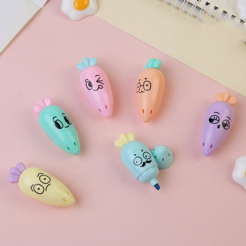 1 PCS Cute Mini Highlighter Lovely Cartoon Paint Marker Pen