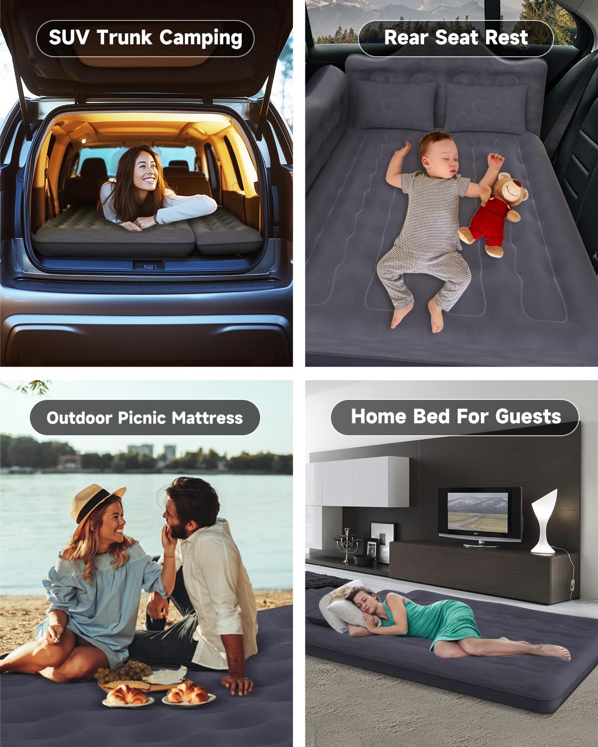 Umbrauto 29.53in/75cm Wide Car Air Mattress
