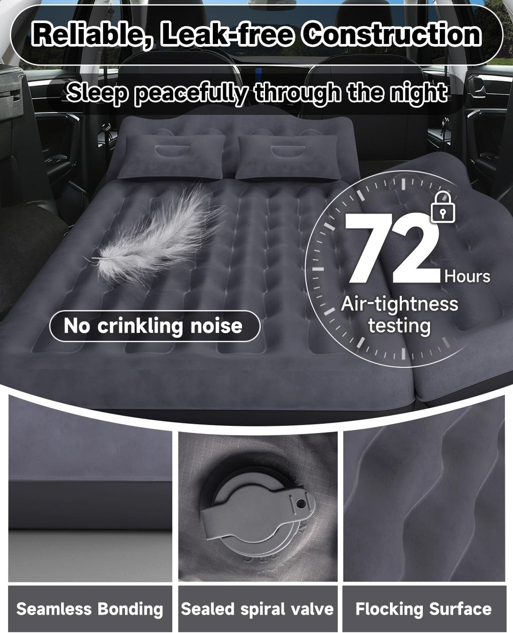 Umbrauto 29.53in/75cm Wide Car Air Mattress
