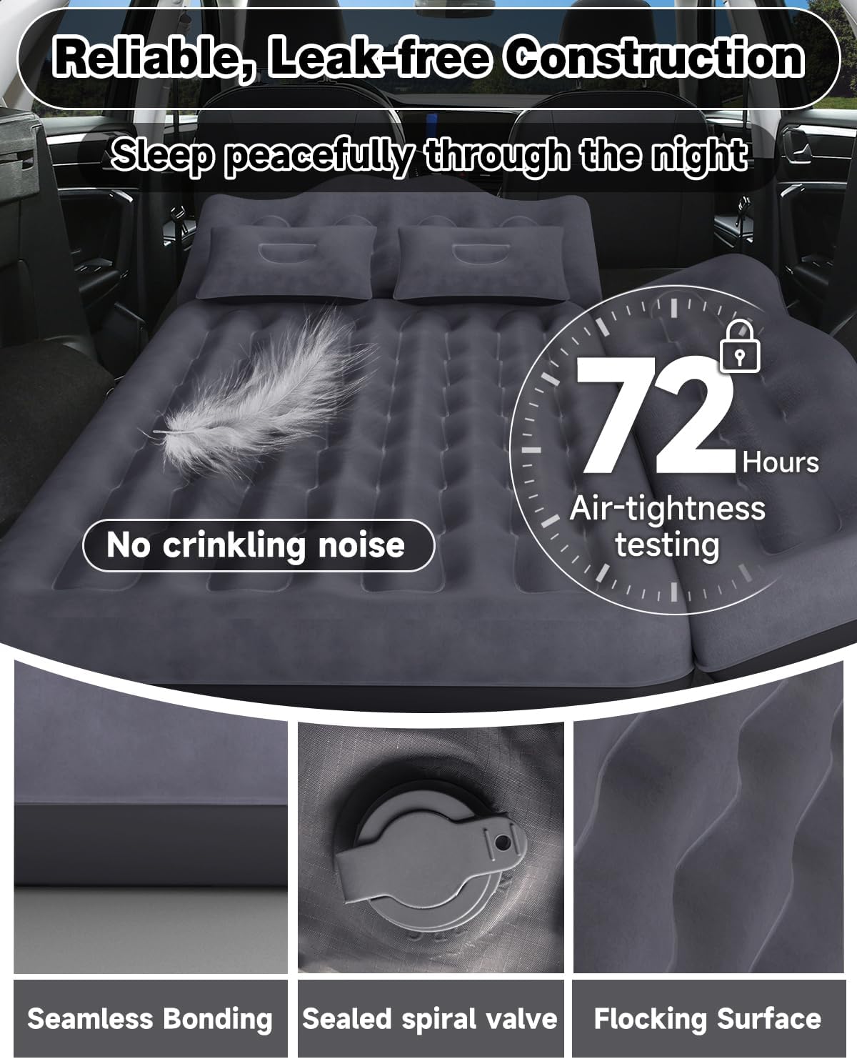 Umbrauto 29.53in/75cm Wide Car Air Mattress