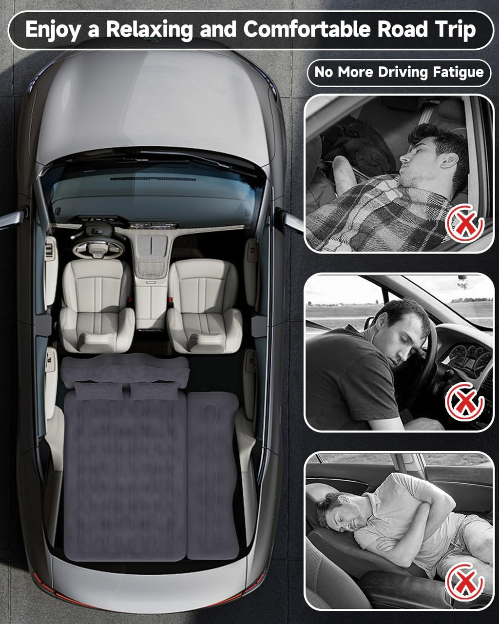Umbrauto 29.53in/75cm Wide Car Air Mattress