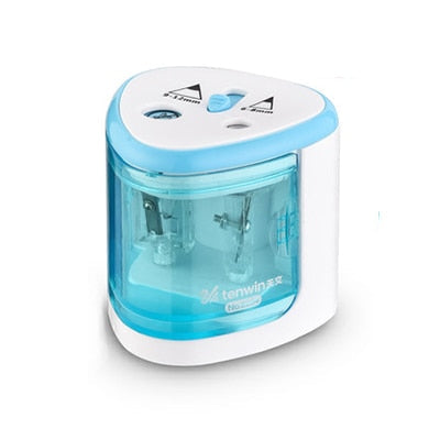 New Automatic pencil sharpener Two-hole Electric Switch Pencil Sharpener