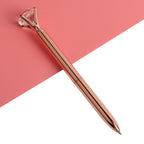 21Color Kawaii Ballpoint Pen Big Gem Metal Ball Pen With Large Diamond