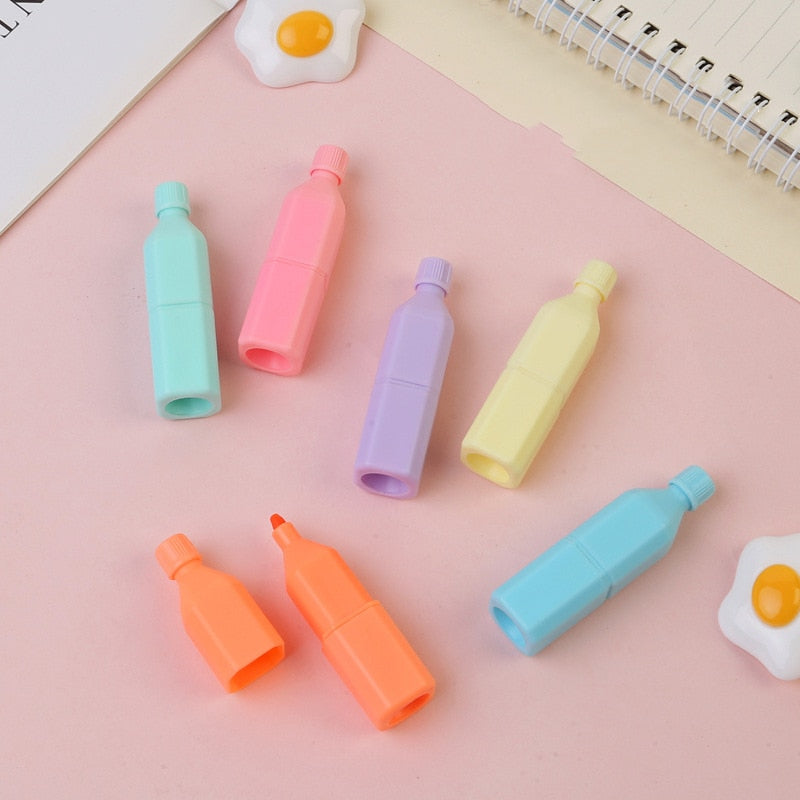 1 PCS Cute Mini Highlighter Lovely Cartoon Paint Marker Pen