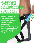 AFO Drop Foot Brace, Adjustable Ankle Support Orthosis for Stroke Recovery & Daily Mobility