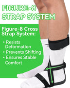 AFO Drop Foot Brace, Adjustable Ankle Support Orthosis for Stroke Recovery & Daily Mobility