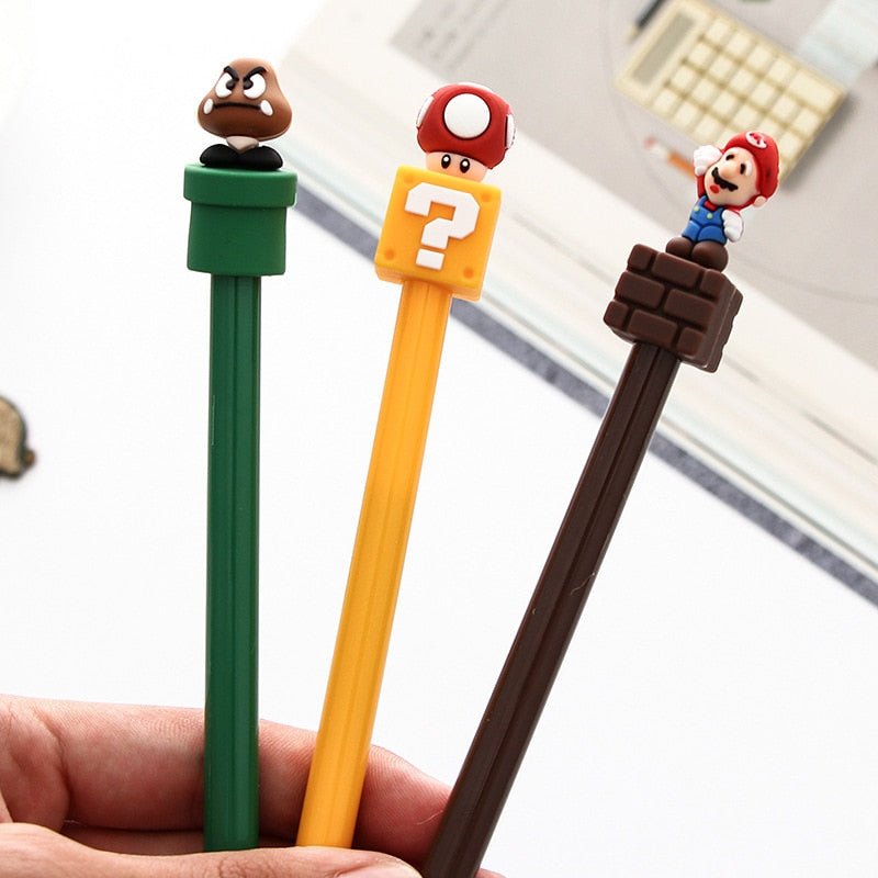 Super Mario Gel Pen Signature Pen Escolar Papelaria School Office Supply