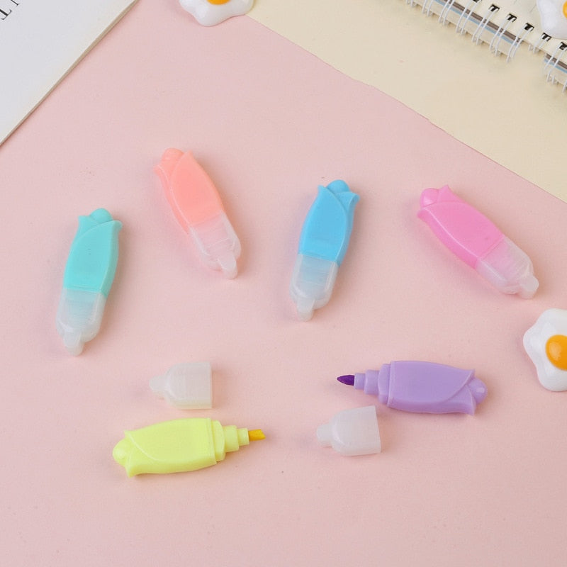 1 PCS Cute Mini Highlighter Lovely Cartoon Paint Marker Pen