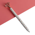 21Color Kawaii Ballpoint Pen Big Gem Metal Ball Pen With Large Diamond