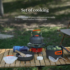 1-3 Person Camping Cookware Set: Light, Portable Pot & Pan in Carrying Bag, Ideal for Outdoor Trips