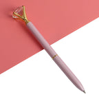 21Color Kawaii Ballpoint Pen Big Gem Metal Ball Pen With Large Diamond