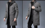 Parkas Jacket Men Longline Windbreaker Coats Clothing