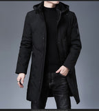 Parkas Jacket Men Longline Windbreaker Coats Clothing