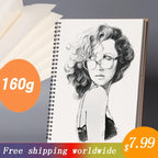 Sketchbook 8K / 16K / A4 Painting Diary Painting Graffiti Soft Cover Black Paper Sketch Book