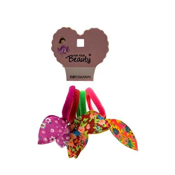 For Your Beauty 4-Piece Colorful Hair Clips with Bow Design