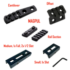 18650 LED Rifle Mounted Light - 6x Anodized Colors