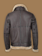 Men's Dark Brown RAF Shearling Bomber Jacket