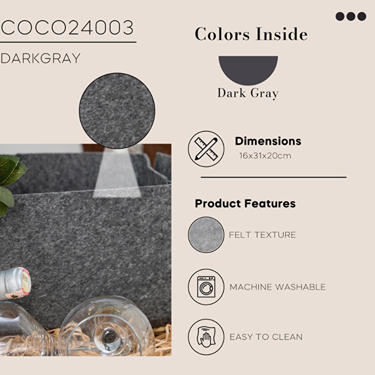 Coco Clementine Felt Storage Basket