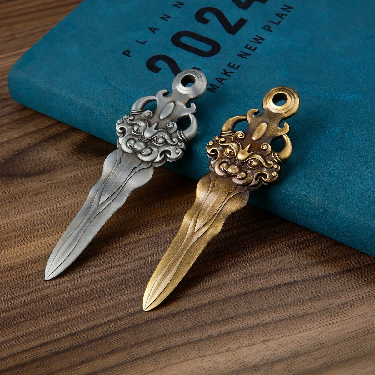 1PCS Retro Sword Letter Opener Zinc Alloy Portalble Utility Knife