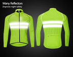 WOSAWE Men Cycling Windbreaker MTB Bicycle Long Sleeve Coat Water Resistant Outdoor Sport Jersey