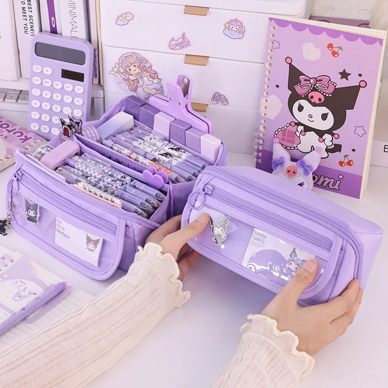 Large Capacity Pencil Case with Zipper