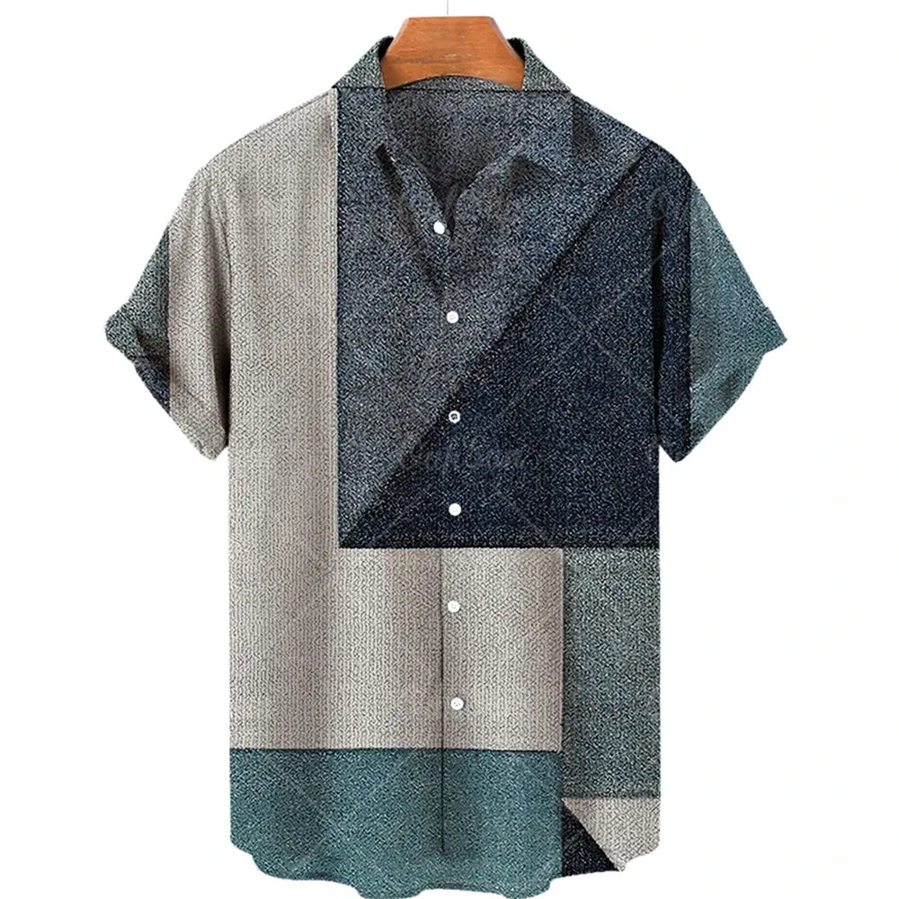 Men's Hawaiian Shirts Men's Short Sleeved Vintage Shirt