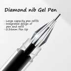 3pcs/mix Diamond tip Gel Pen Fine 0.38mm
