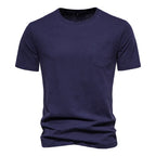 100% Cotton Men T-shirt Casual Soft Fitness Summer Thin T-shirts Men's Home Clothes O-Neck Short Sleeve Soild T Shirt for Men