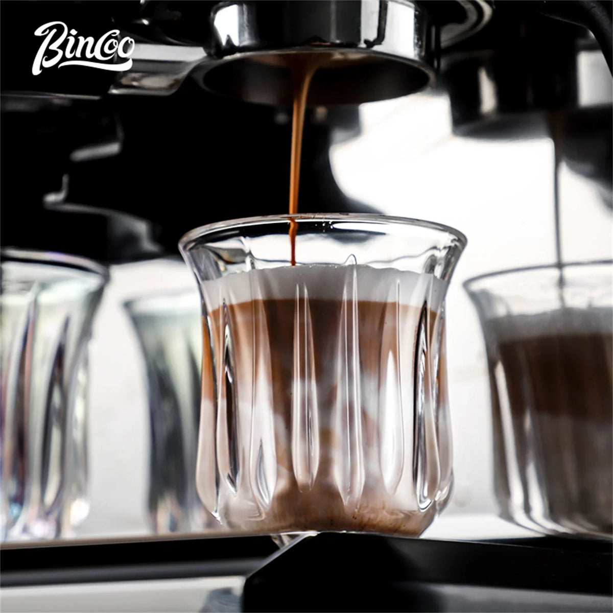 BINCOO 90ml-400ml Glass Coffee Cup Drinking Glasses
