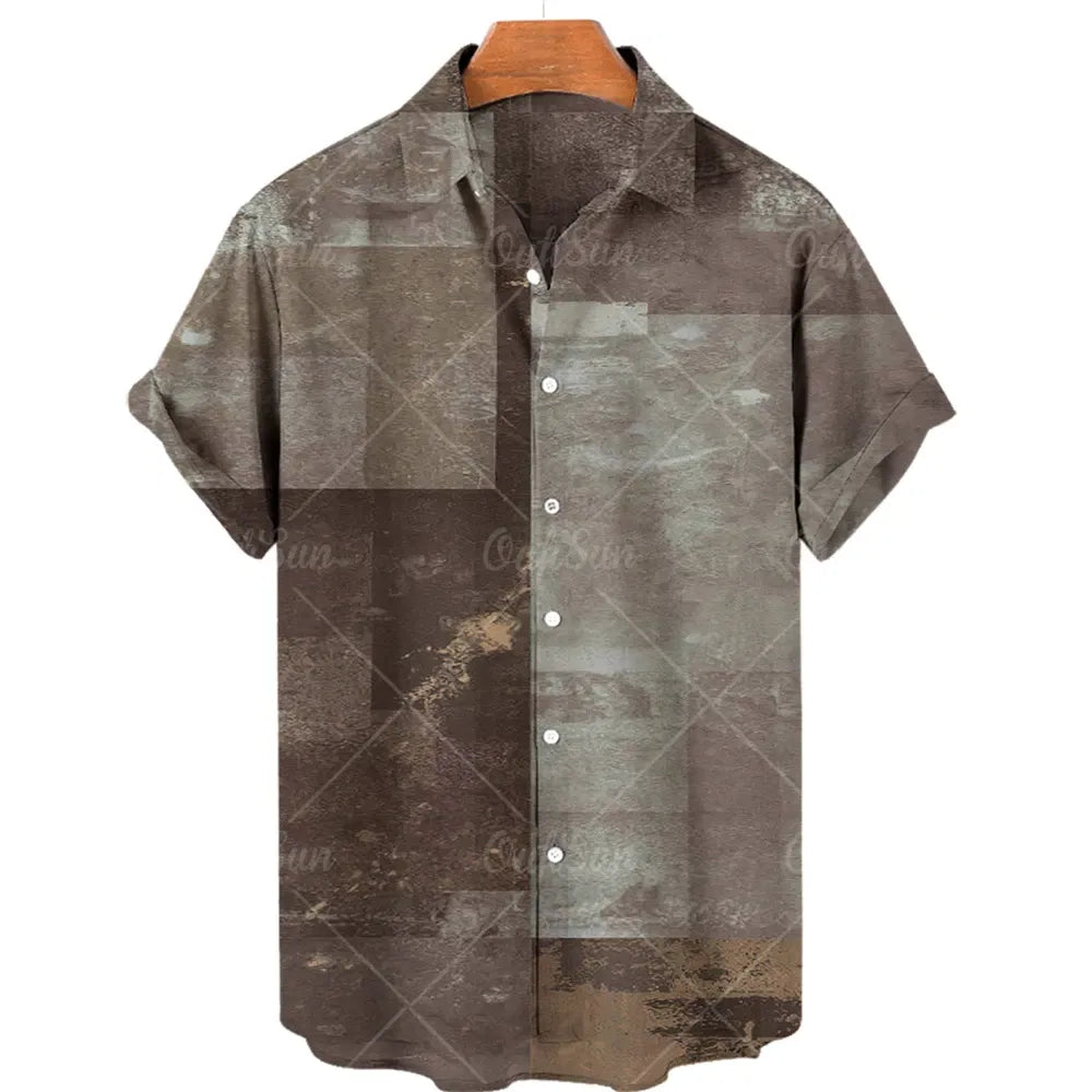 Men's Hawaiian Shirts Men's Short Sleeved Vintage Shirt