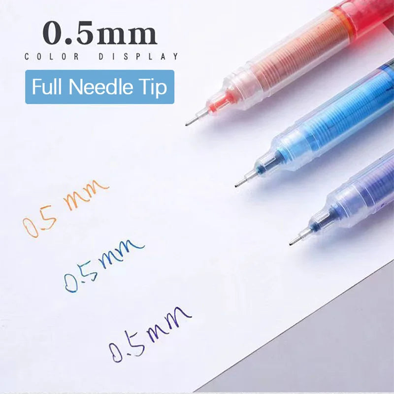 10Pcs High Quality Needle Type Gel Pens