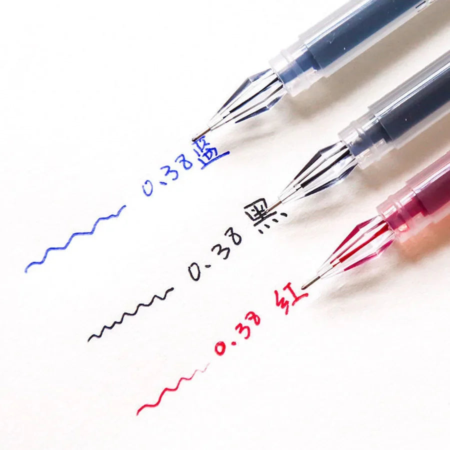 3pcs/mix Diamond tip Gel Pen Fine 0.38mm