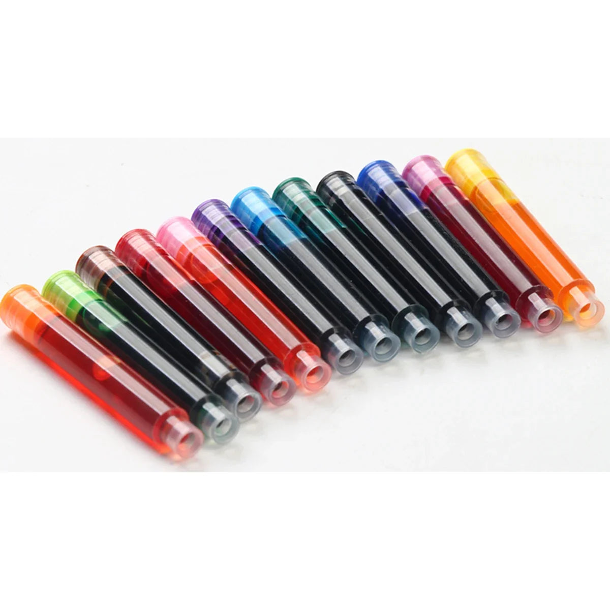 12-60PCS/Set Colourful Ink Sac Fountain Pen