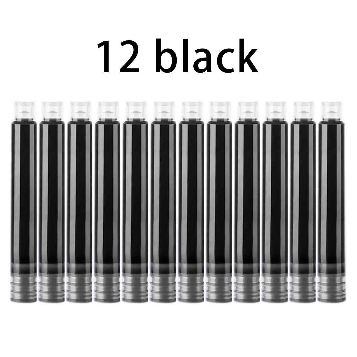 12-60PCS/Set Colourful Ink Sac Fountain Pen