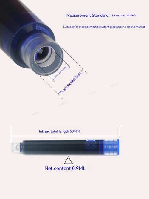12-60PCS/Set Colourful Ink Sac Fountain Pen