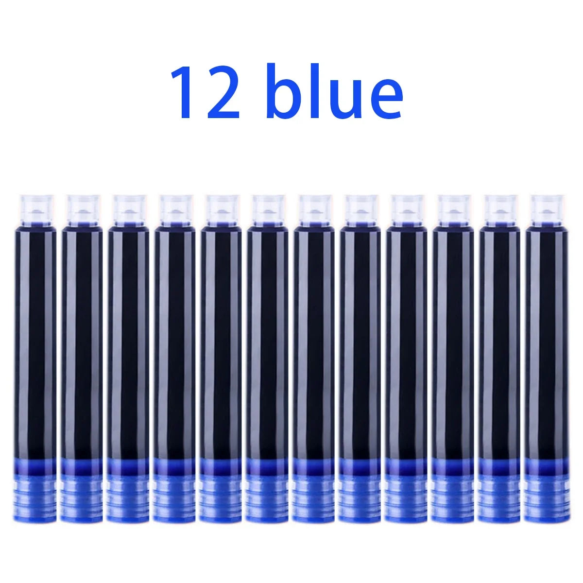 12-60PCS/Set Colourful Ink Sac Fountain Pen
