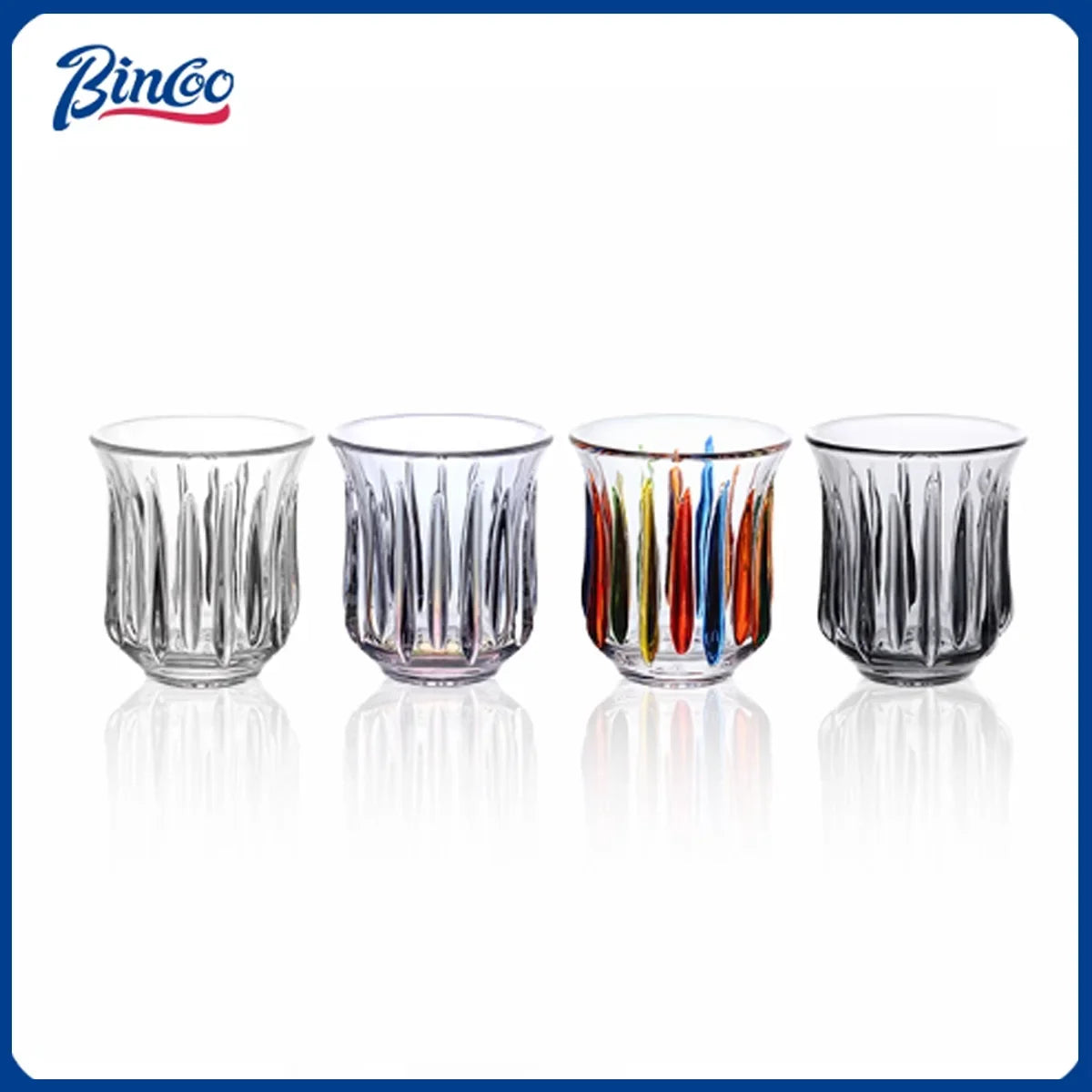 BINCOO 90ml-400ml Glass Coffee Cup Drinking Glasses