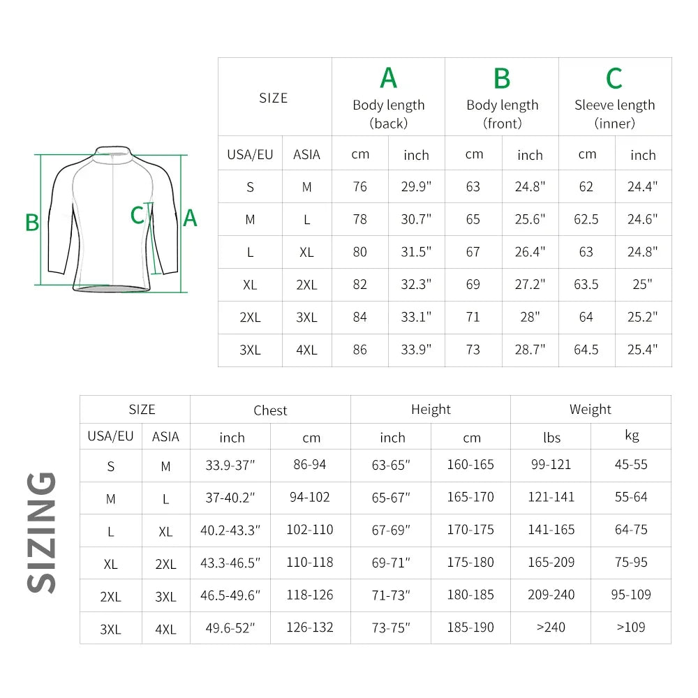 WOSAWE Men Cycling Windbreaker MTB Bicycle Long Sleeve Coat Water Resistant Outdoor Sport Jersey